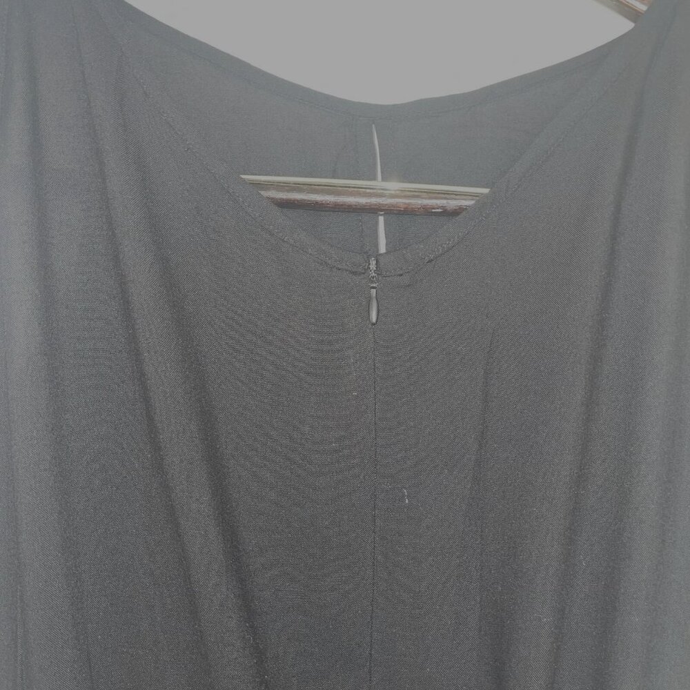 Cottinfab Black Ladies Rayon Drawstring Waist Women's 3/4th Jumpsuit Size M - Picture 5 of 10
